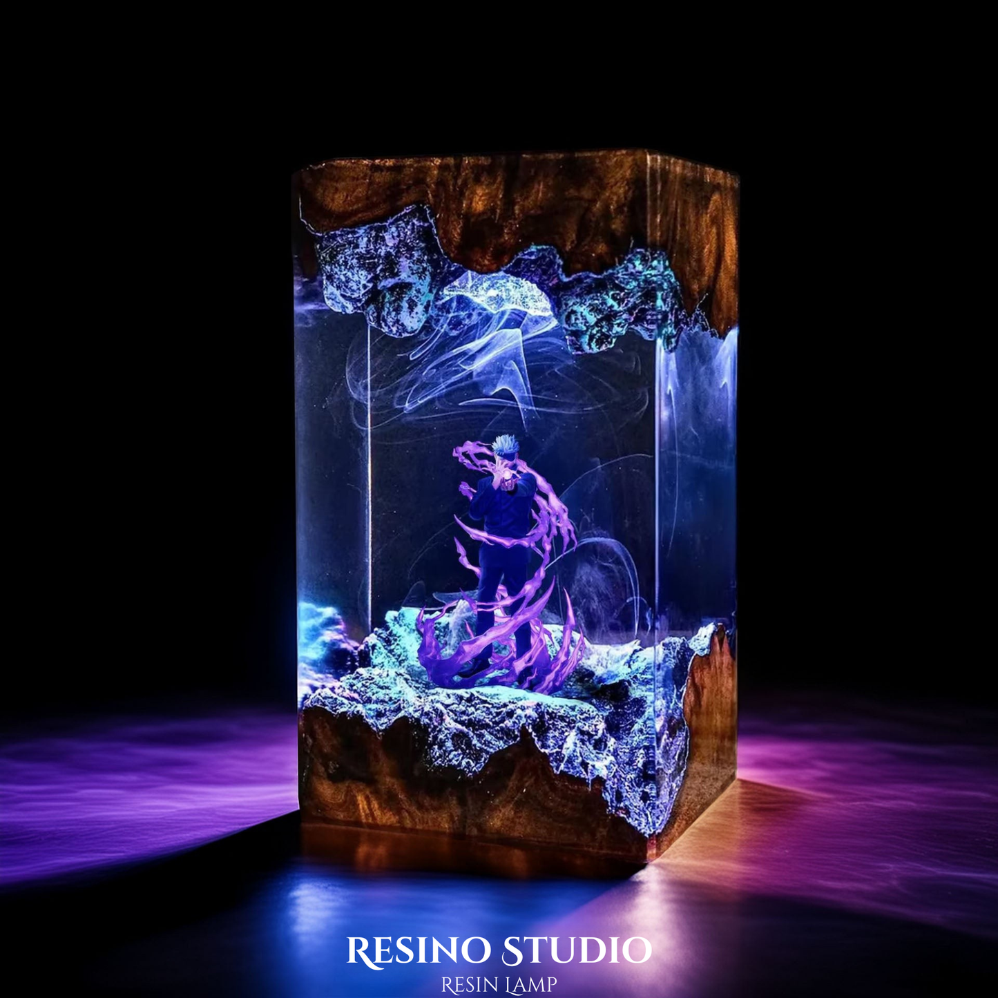 Gojo Satoru Resin Lamp, Handmade Resin Lamp