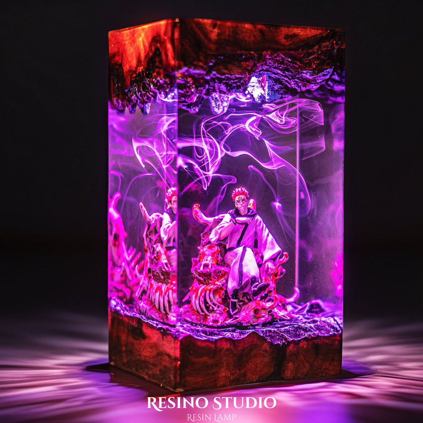 Sukana Resin Lamp, Handmade Wood Epoxy Lamp