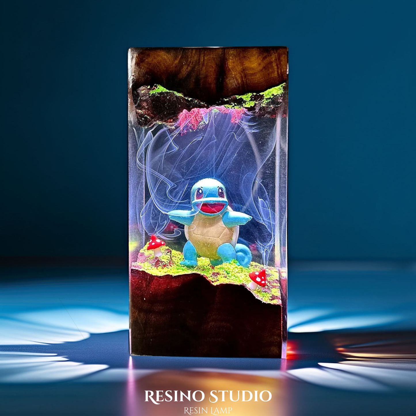 Squirtle Forest Trail Resin Lamp, Pokemon Resin Lamp