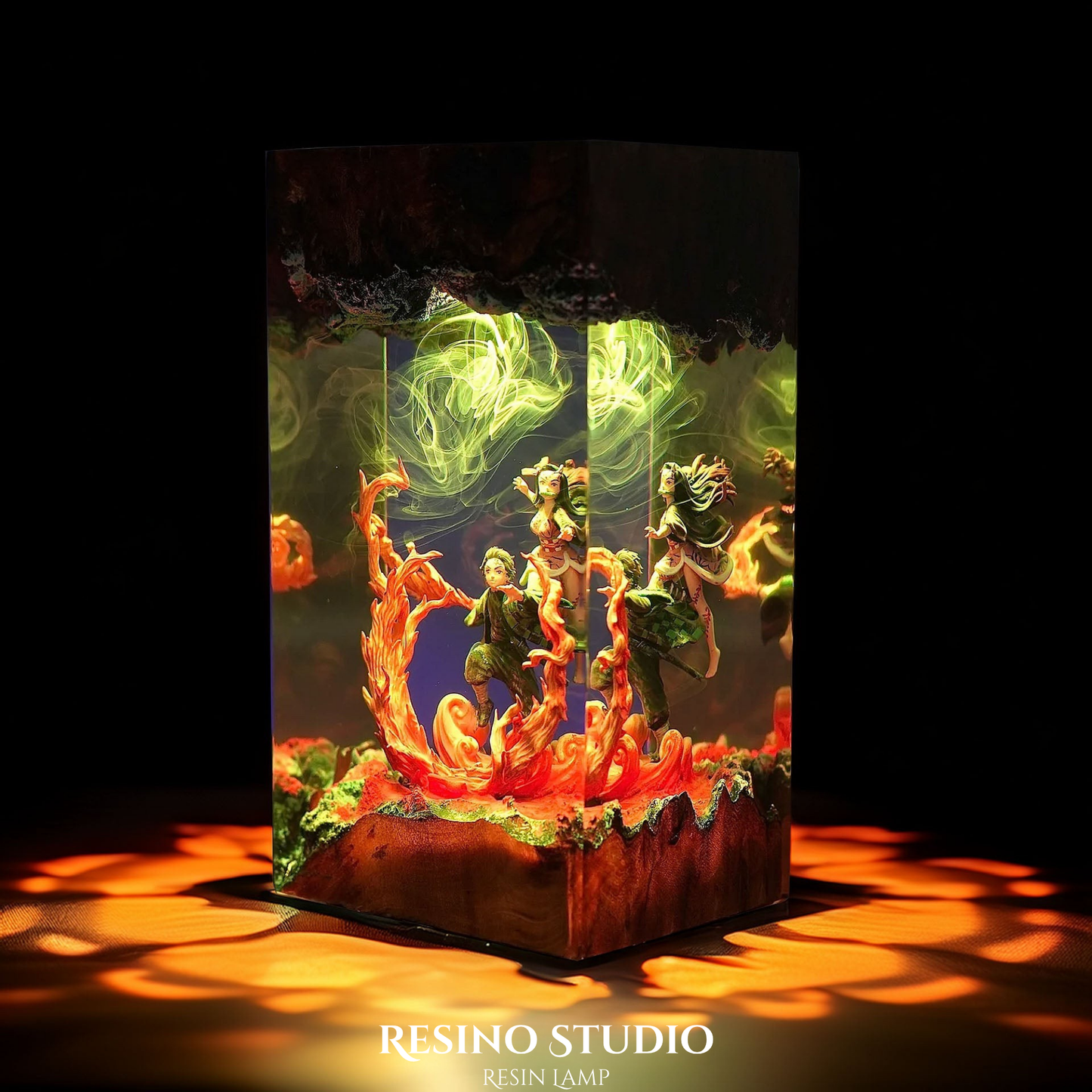 Tanjiro & Nezuko Resin Lamp, Anime Resin Lamp