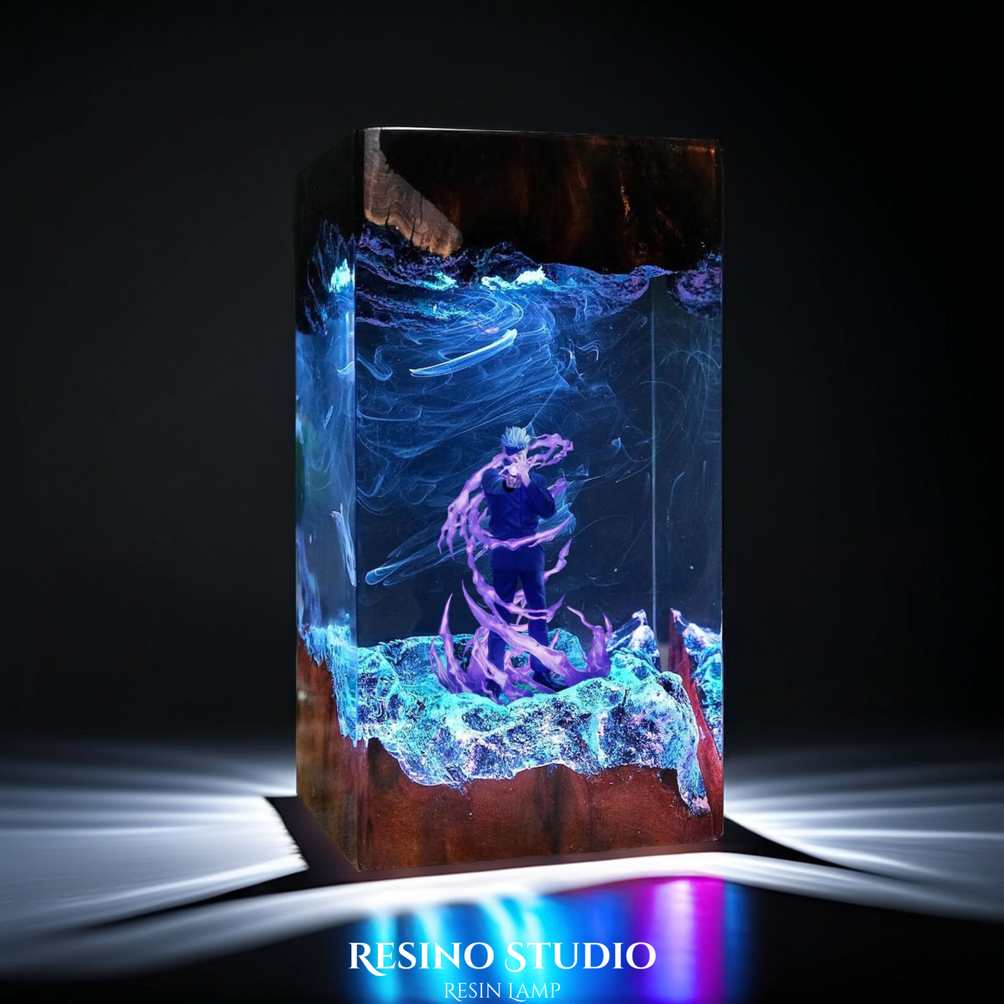 Gojo Satoru Resin Lamp, Handmade Resin Lamp