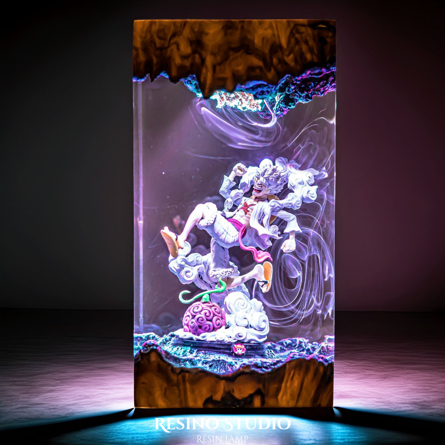 Luffy Gear 5 Resin Lamp, Handmade Anime Lamp