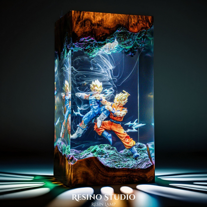 Goku vs Vegeta Resin Lamp