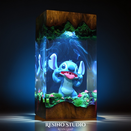 Stitch Lamp Version 2, Movie Resin Lamp