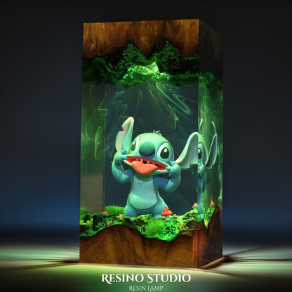 Stitch Lamp Version 2, Movie Resin Lamp