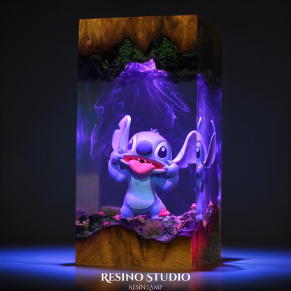Stitch Lamp Version 2, Movie Resin Lamp
