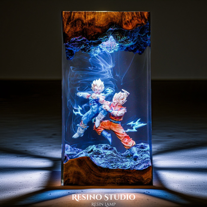 Goku vs Vegeta Resin Lamp