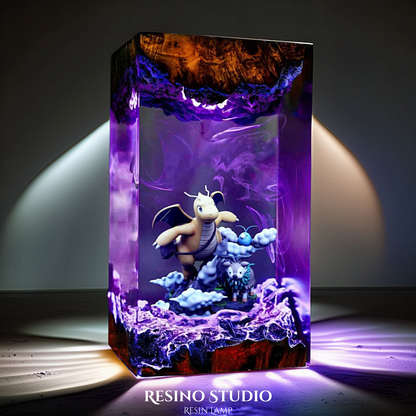Dragonite Resin Lamp, Gift for Pokemon Fans