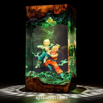 Goku vs Vegeta Resin Lamp