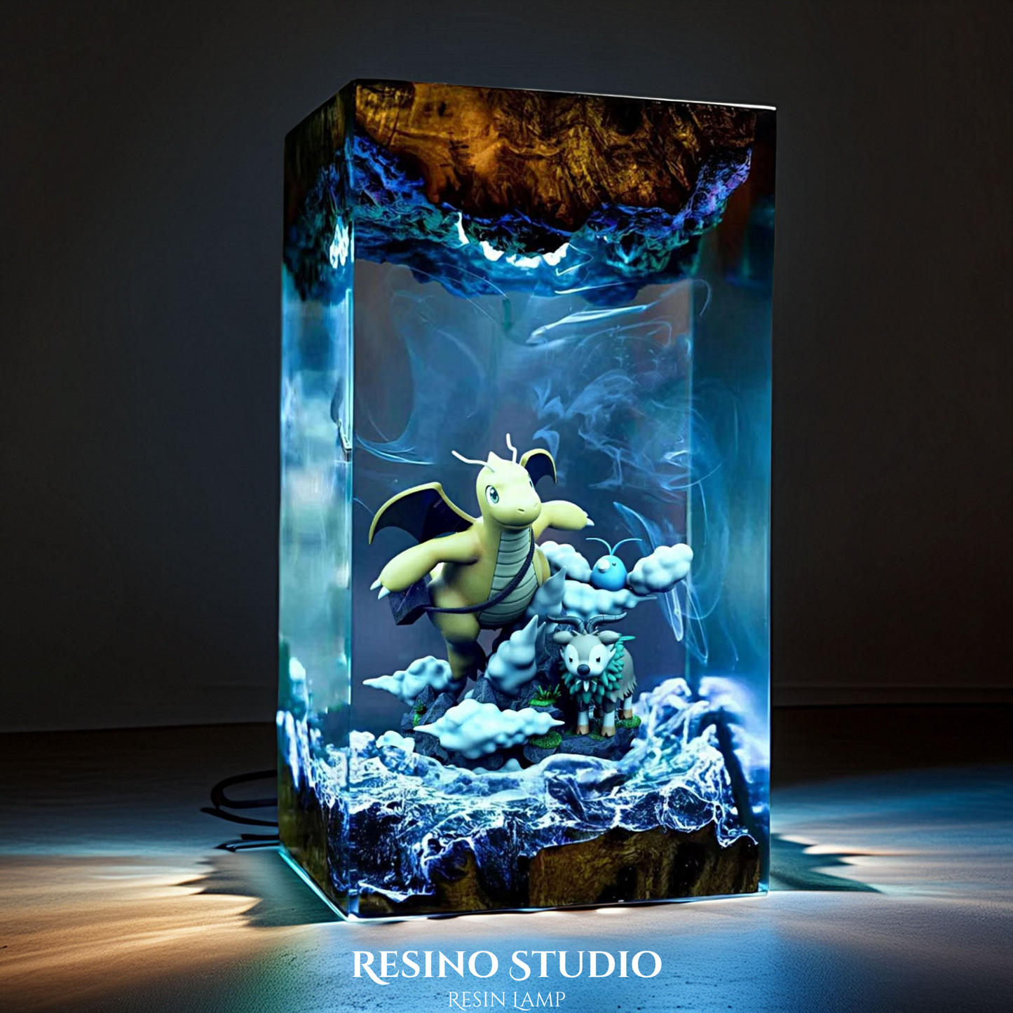 Dragonite Resin Lamp, Gift for Pokemon Fans