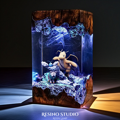 Dragonite Resin Lamp, Gift for Pokemon Fans