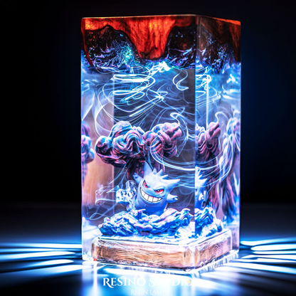 Gengar Resin Lamp Version 3, Gift for Pokemon Fans