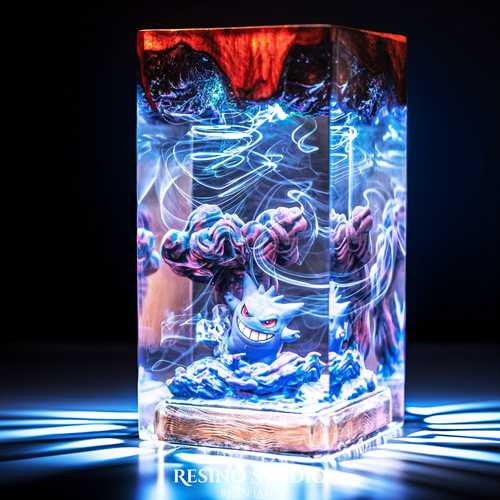 Gengar Resin Lamp Version 3, Gift for Pokemon Fans
