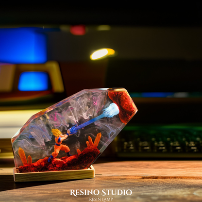 Goku Kamehameha Resin Lamp