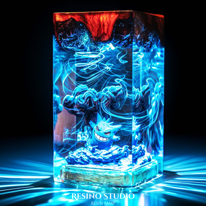 Gengar Resin Lamp Version 3, Gift for Pokemon Fans