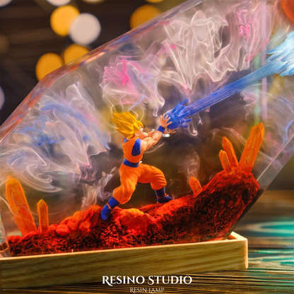 Goku Kamehameha Resin Lamp