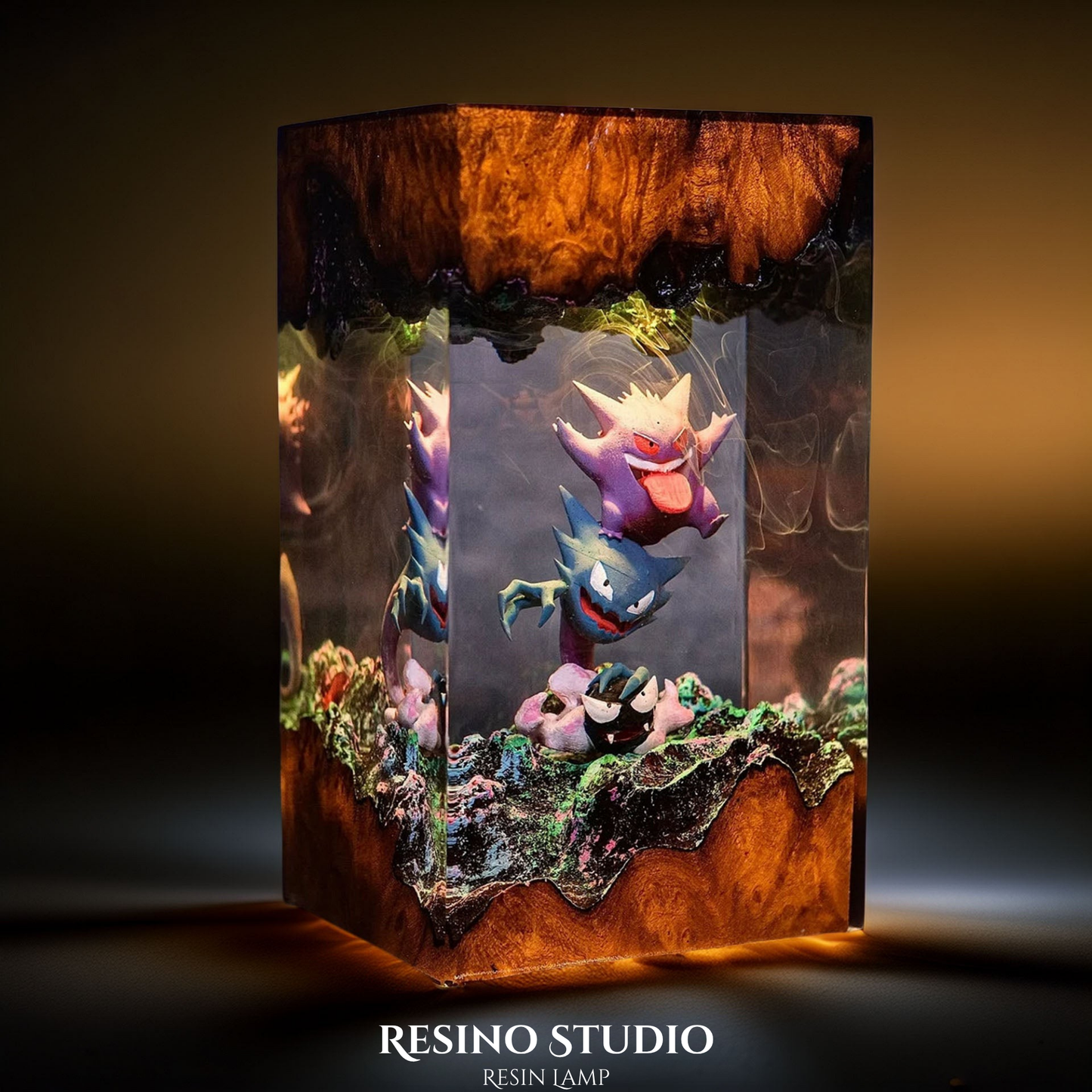 Gengar Resin Lamp V2, Gift for Pokemon Fans