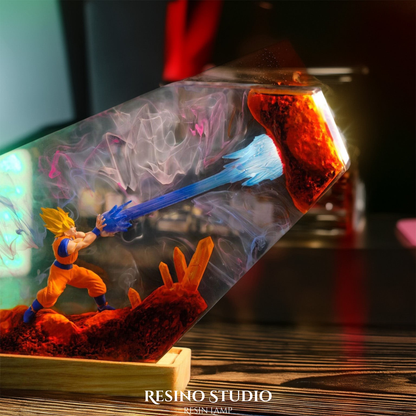 Goku Kamehameha Resin Lamp