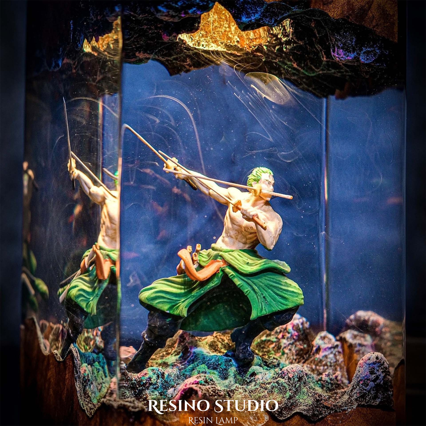 Roronoa Zoro Resin Lamp, One Piece Anime Lamp