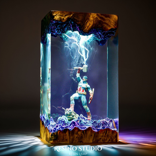 Captain America Resin Lamp Version 1, Marvel Resin Lamp