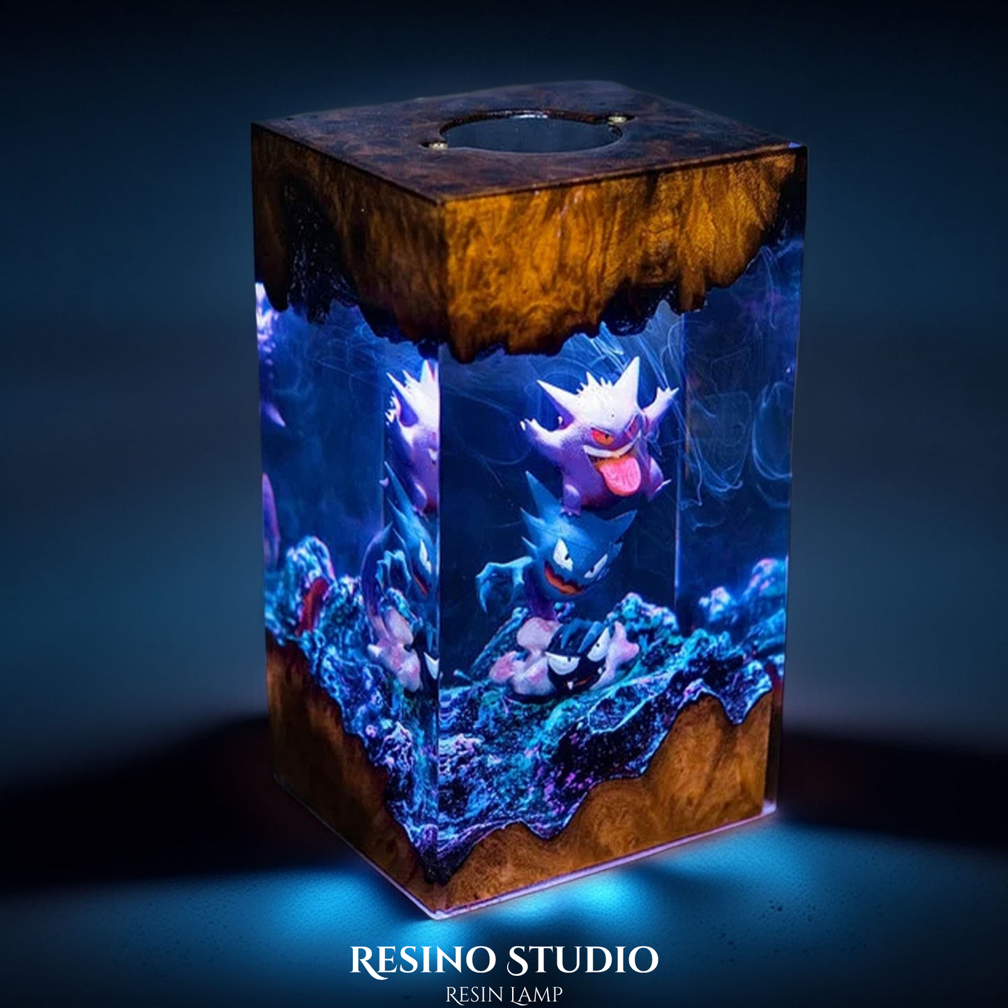 Gengar Resin Lamp V2, Gift for Pokemon Fans