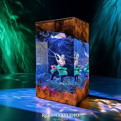 Roronoa Zoro Resin Lamp, One Piece Anime Lamp