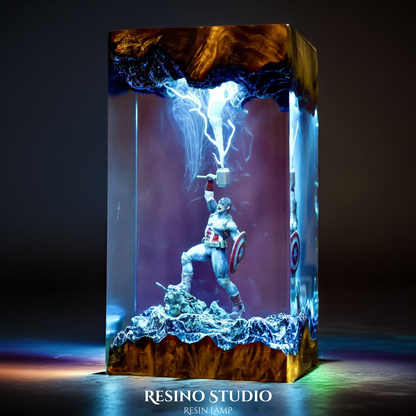 Captain America Resin Lamp Version 1, Marvel Resin Lamp