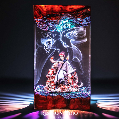 Sukana Resin Lamp, Handmade Wood Epoxy Lamp