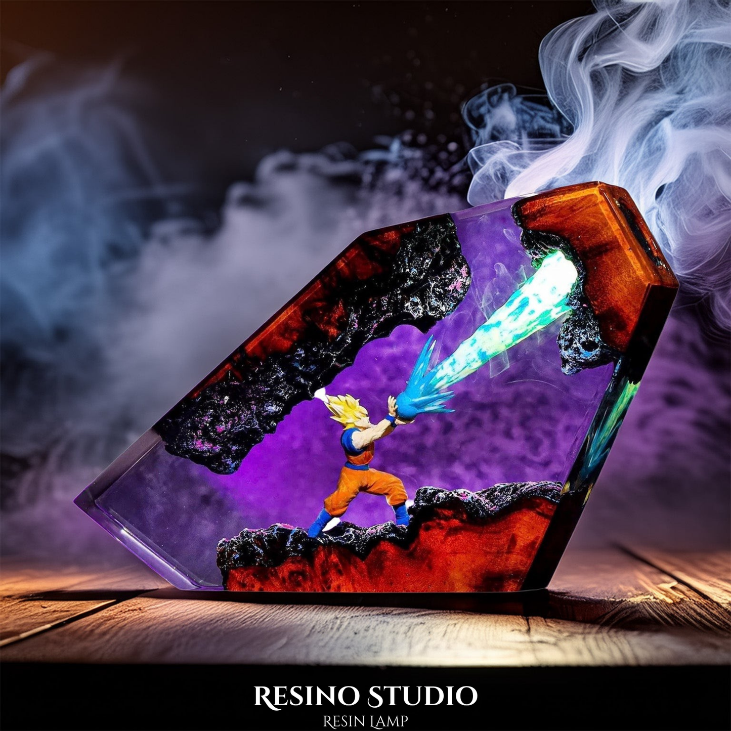 Goku Energy Blast Resin Lamp