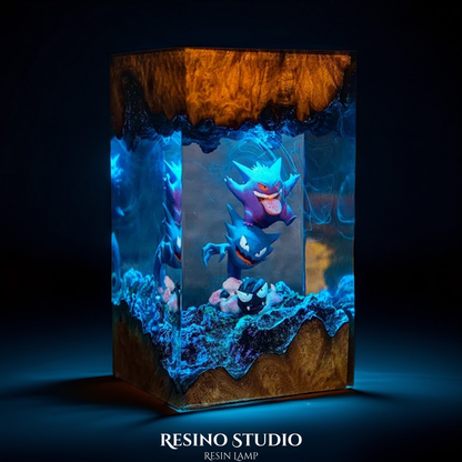 Gengar Resin Lamp V2, Gift for Pokemon Fans