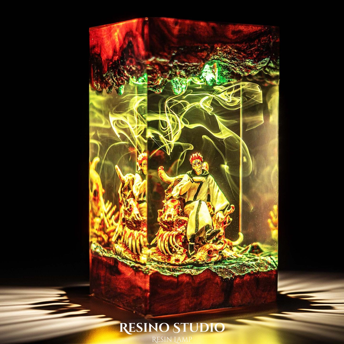 Sukana Resin Lamp, Handmade Wood Epoxy Lamp
