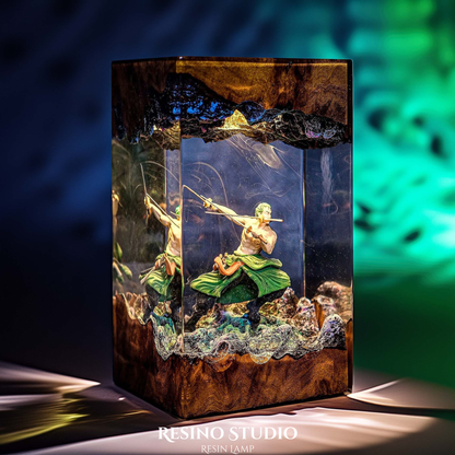 Roronoa Zoro Resin Lamp, One Piece Anime Lamp