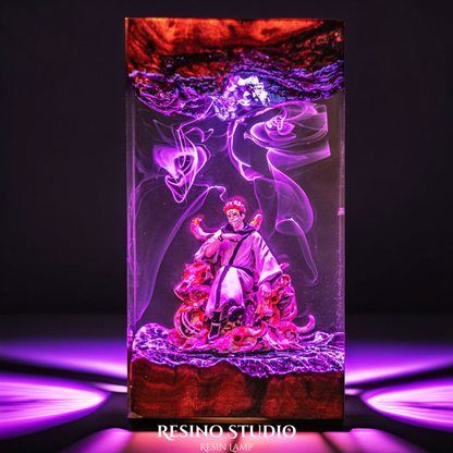 Sukana Resin Lamp, Handmade Wood Epoxy Lamp