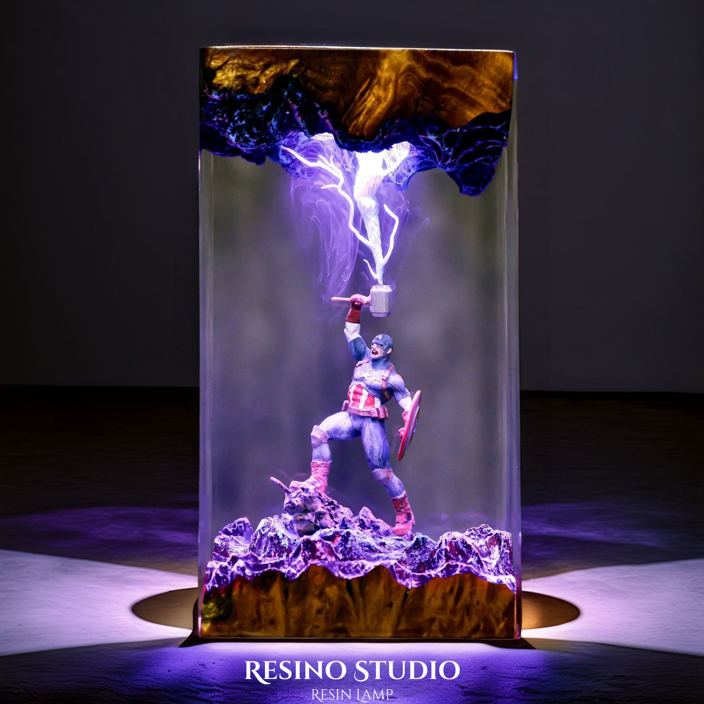 Captain America Resin Lamp Version 1, Marvel Resin Lamp