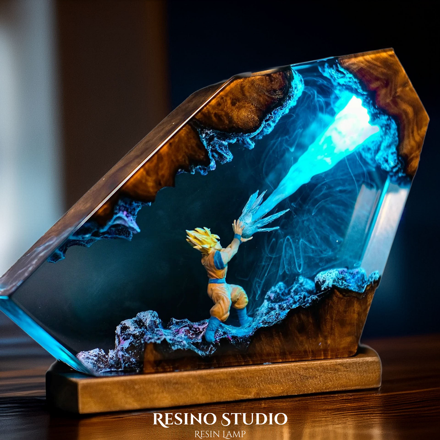 Goku Energy Blast Resin Lamp