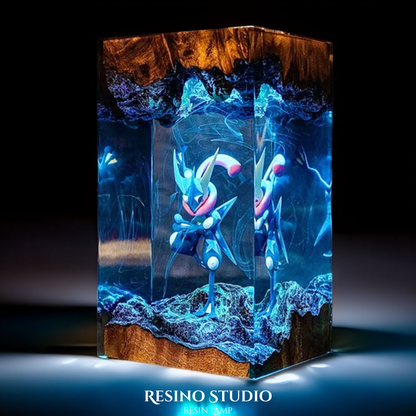 Greninja Resin Lamp V2, Pokemon Anime Lamp