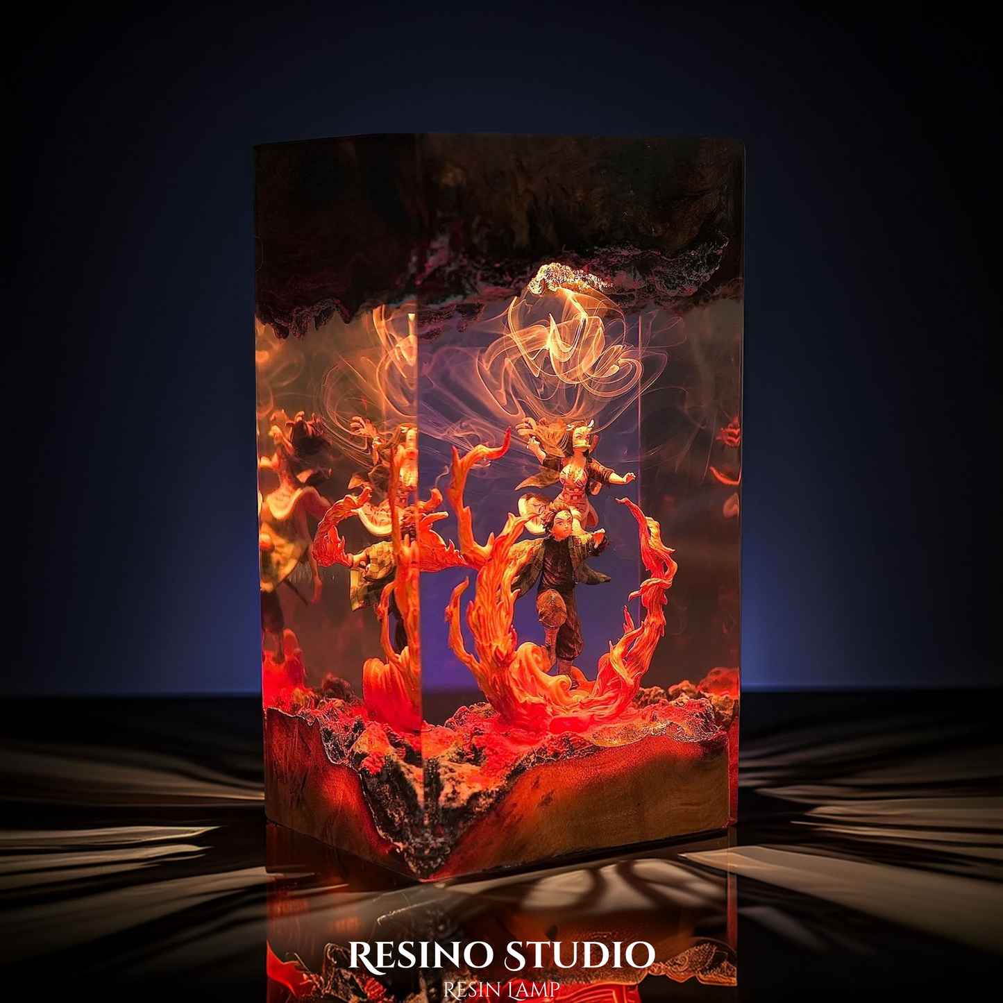 Tanjiro & Nezuko Resin Lamp, Anime Resin Lamp