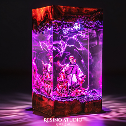 Sukana Resin Lamp, Handmade Wood Epoxy Lamp