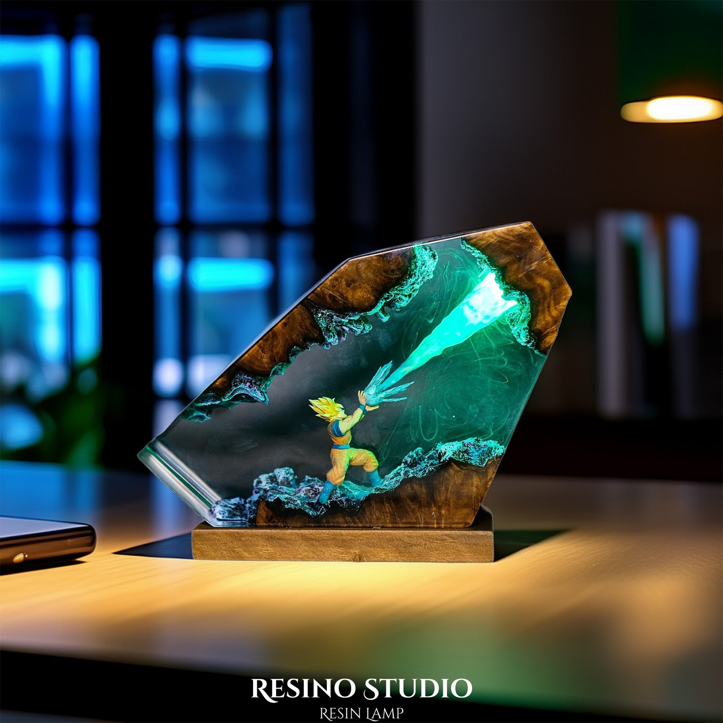 Goku Energy Blast Resin Lamp
