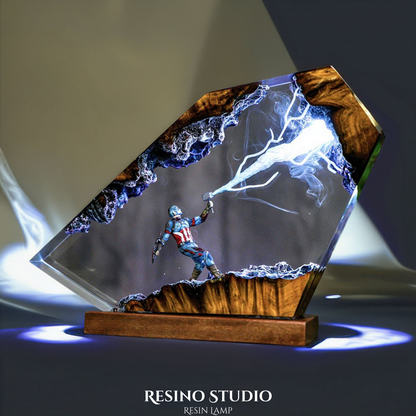 Captain America Resin Lamp Version 2, Marvel Resin Lamp