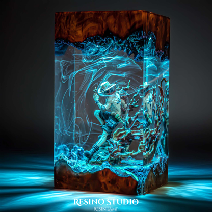 Portgas D Ace Resin Lamp, One Piece Resin Lamp