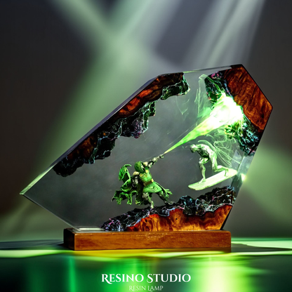 Doctor Room vs Silver Surfer Resin Lamp, Superhero Resin Lamp
