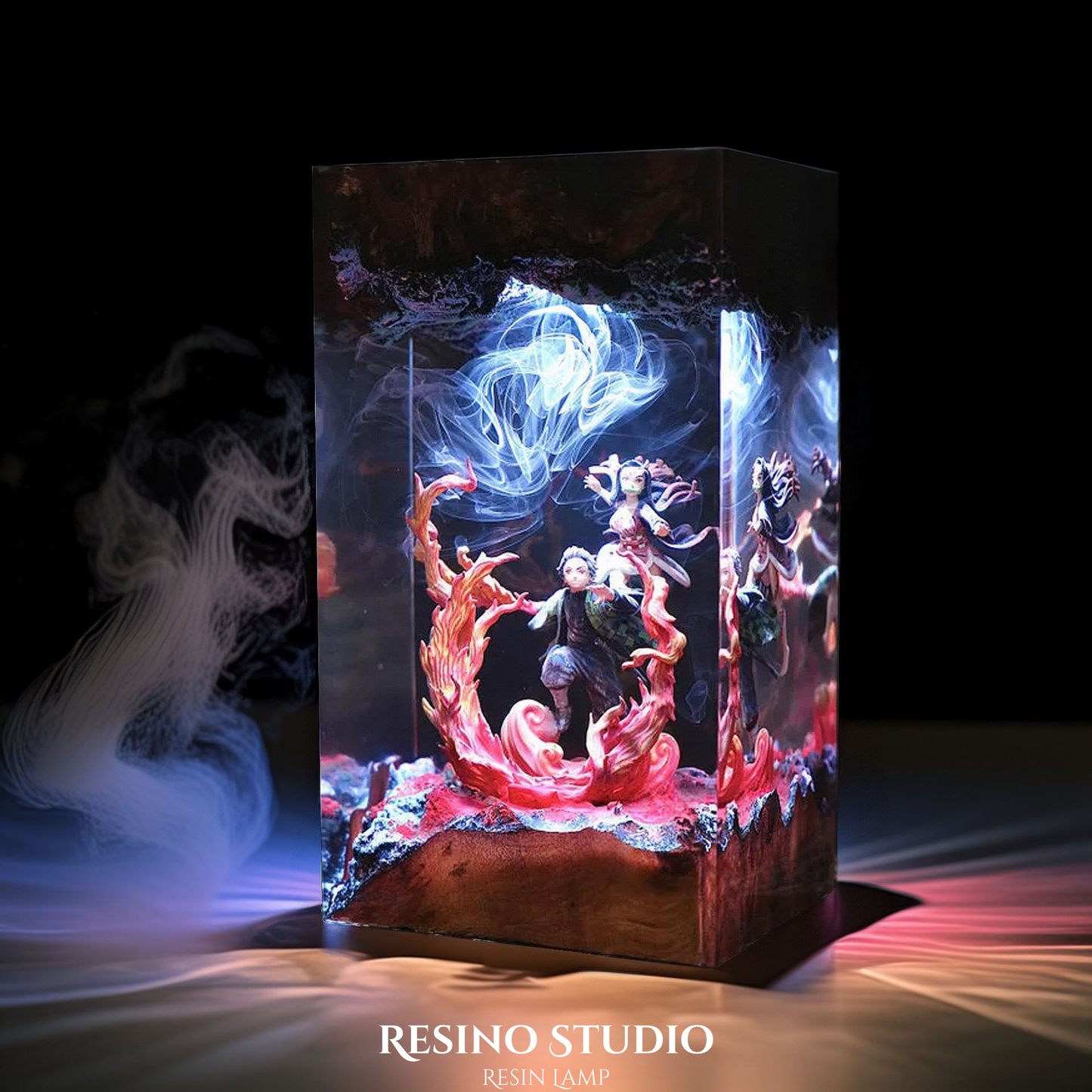 Tanjiro & Nezuko Resin Lamp, Anime Resin Lamp