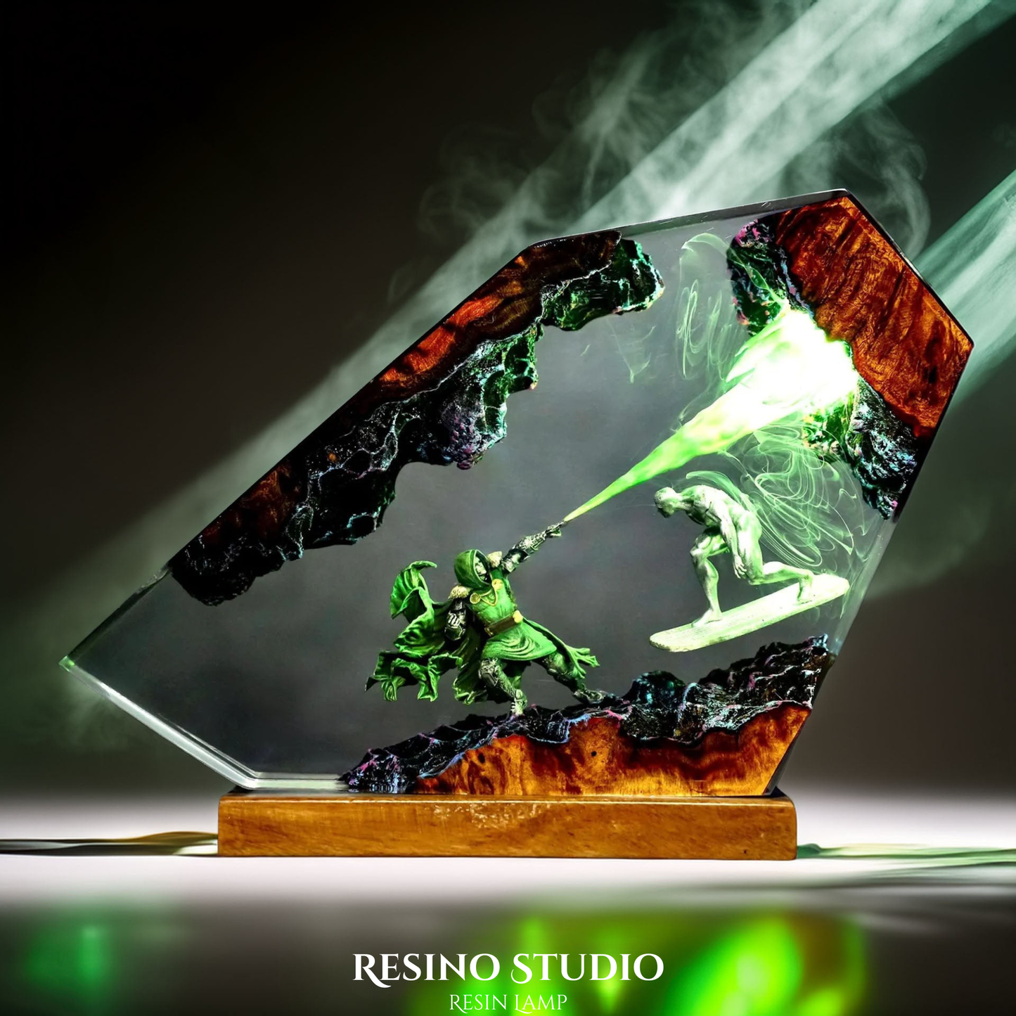 Doctor Room vs Silver Surfer Resin Lamp, Superhero Resin Lamp