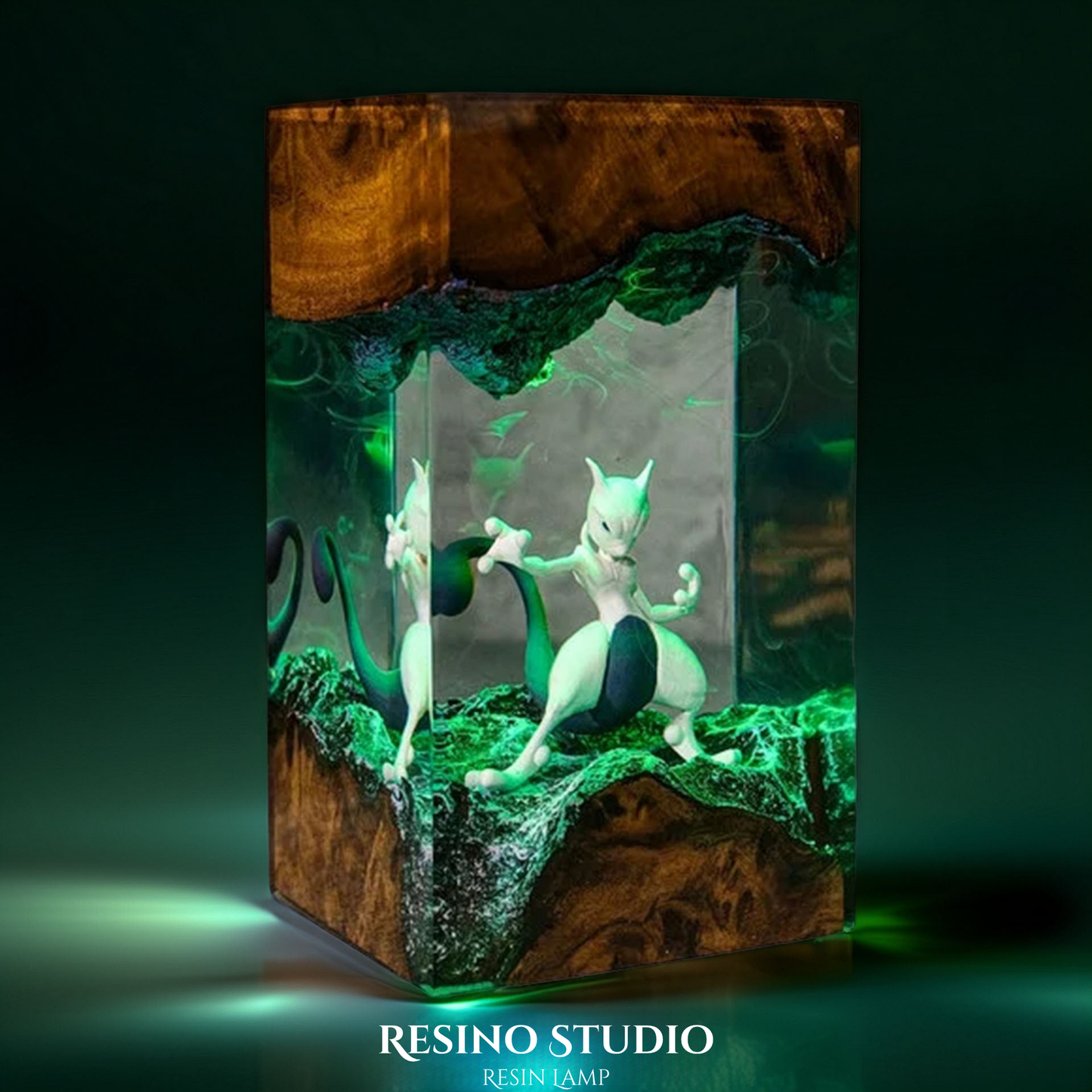 Mewtwo Resin Lamp, Anime Room Decor
