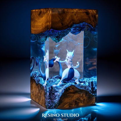Mewtwo Resin Lamp, Anime Room Decor