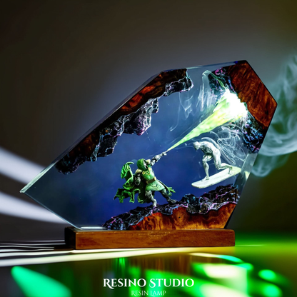 Doctor Room vs Silver Surfer Resin Lamp, Superhero Resin Lamp
