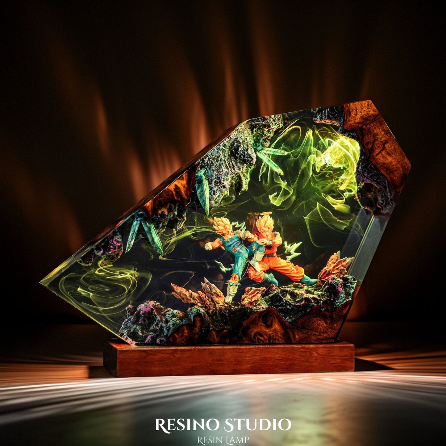 Goku vs Vegeta Resin Lamp V2