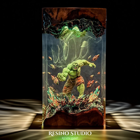 Hulk Resin Lamp, Superhero Resin Lamp
