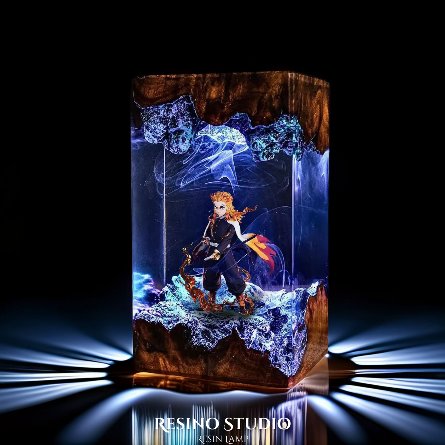 Rengoku Resin Lamp V1, Anime LED Night Light
